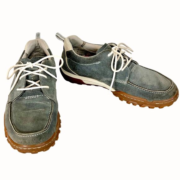 Ecco Other - Ecco Gray/Beige Suede Mens Receptor Walking Shoe Sz 10-10.5 EU 44 Light Durable